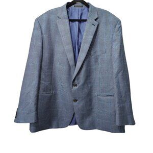 Lauren Ralph Lauren Suit Jacket Plaid Check Single Breast Blue And Black Blazer